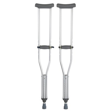 Mckesson Aluminum Adult Underarm Crutches 5' 2" to 5' 10" User Ht. 146-10430-8
